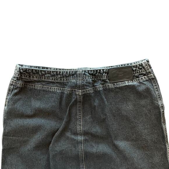 LAUREN JEANS CO. Ralph Lauren Button Front Black Wash Denim Mini Skirt Sz 10P - Picture 9 of 11